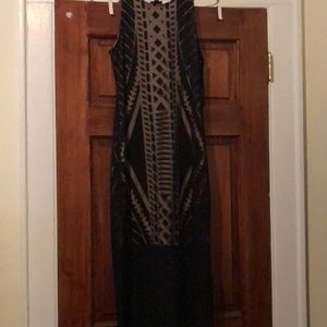 Target Black and Nude Sheer Maxi Dress